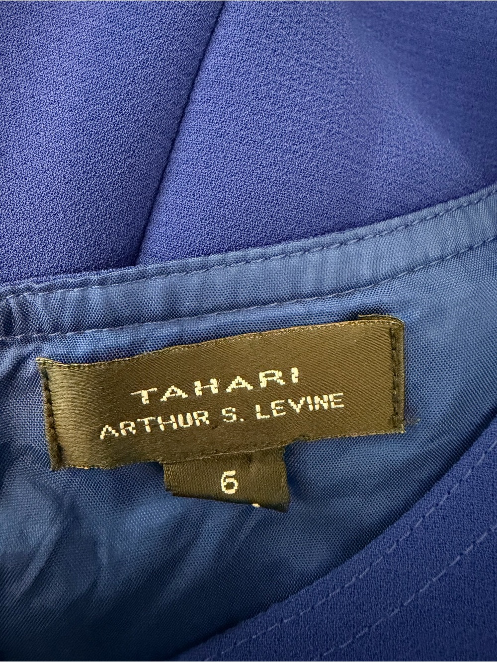 Tahari ASL Cobalt Blue Sleeveless Sheath Dress - Picture 4 of 5